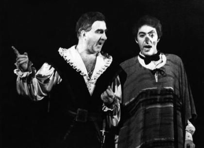 Melis György (Don Gio­van­ni) és Polgár László (Leporello) Ljubimov rendezésében